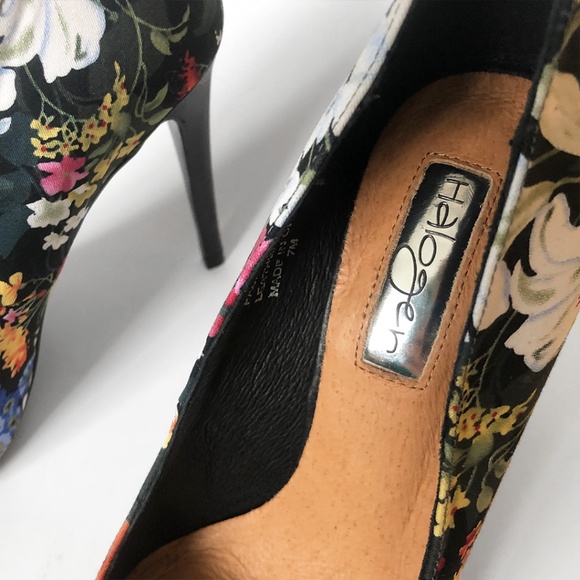 NWOT flirty floral Halogen Mattie pointy toe pumps - Picture 4 of 6